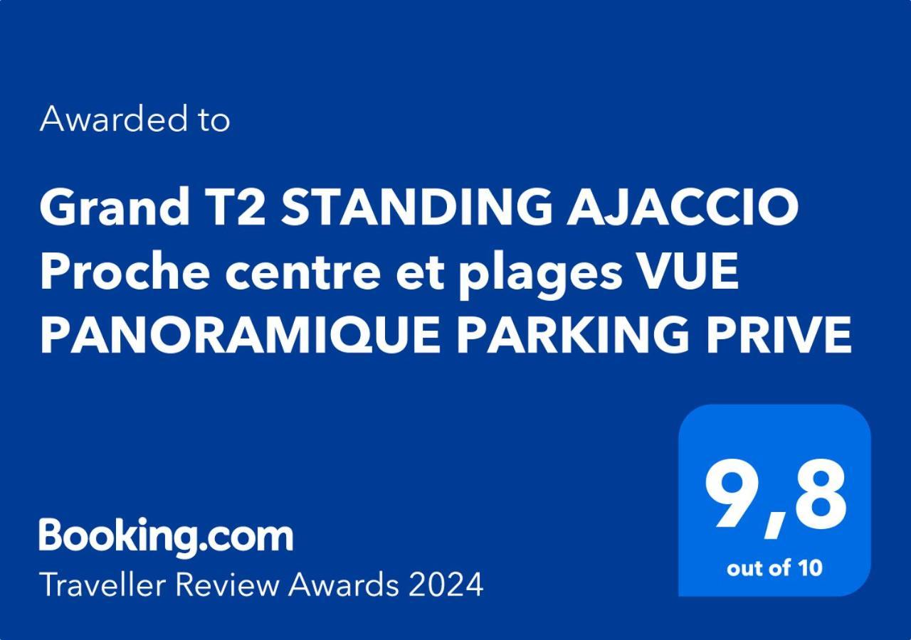 Grand T2 Standing Ajaccio Proche Centre Et Plages Vue Panoramique Parking Prive المظهر الخارجي الصورة